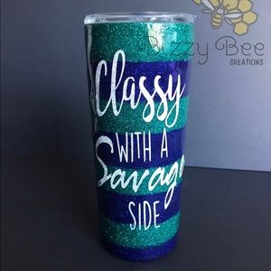 Custom glitter tumbler !